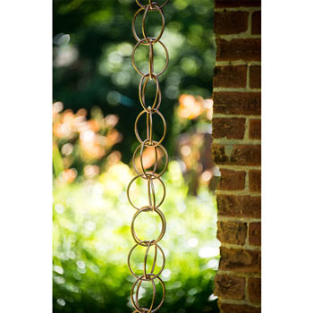 Polished Copper Rain Chain 4