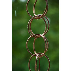 Polished Copper Rain Chain 4